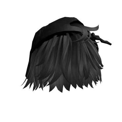 Black And Silver Messy Hair With Y2K Cap