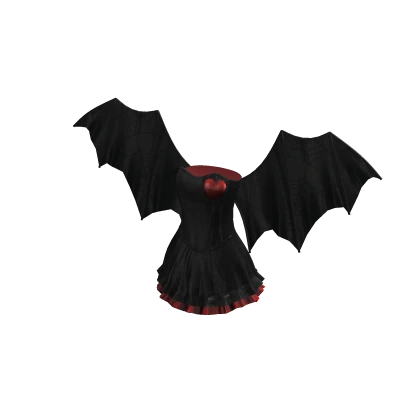 Vampire Dress and Wings Costume