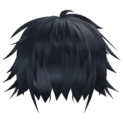 Midnight Blue Rockstar Emo Anime Hair