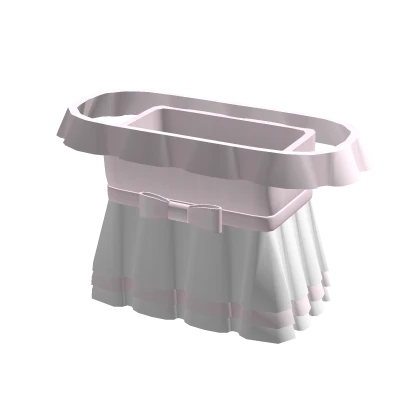 ♡ ꒰ off shoulder pink & white doll ruffled dress ꒱