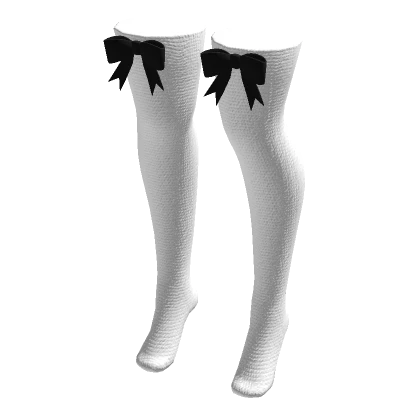 Model Doll White Bow Socks
