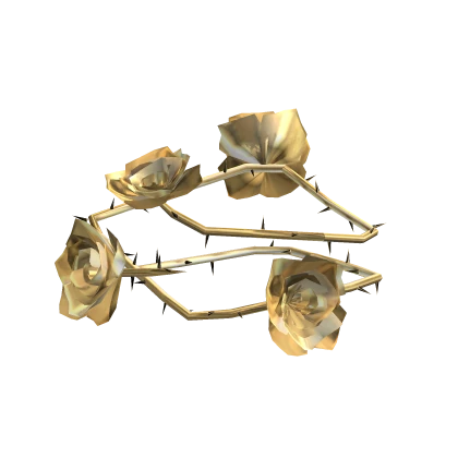 [Right] Shoulder Spiked Gold Roses