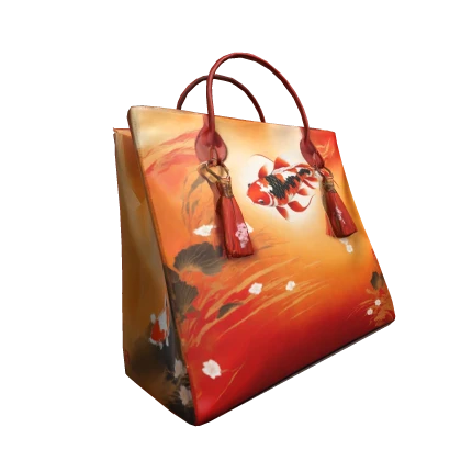 japanese orange koi fish luxury bag 1.0