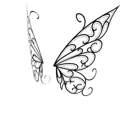 Black Exotic Butterfly Fairy Wings