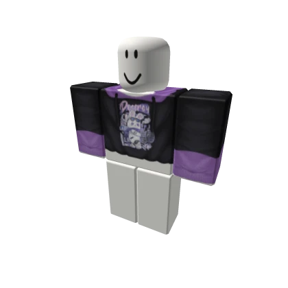 harajuku black & purple hoodie