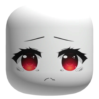 Sad Chibi Vampire Face w/ Red Eyes