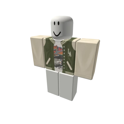 olive school jacket w/ nascar tee 