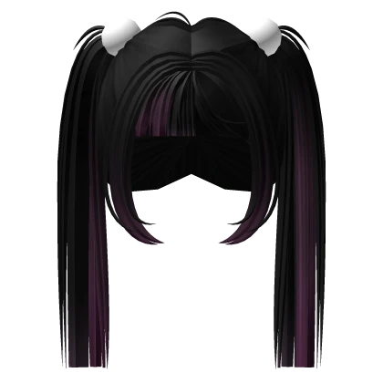 Cute Doll like Jirai Kei Pigtails (Black)