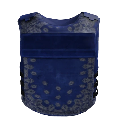 blue designer bandana vest