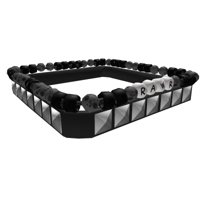 black scene studded kandi bracelet 1.0