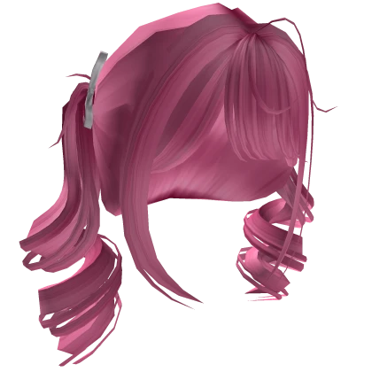 Pinkie Pie Hot Pink Short Curly Pigtails with Bows