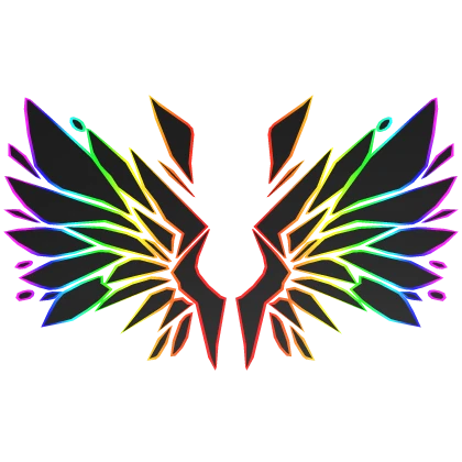 Cartoony Rainbow Shattered Wings