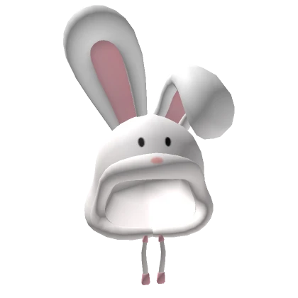 Plush White Bunny Hoodie