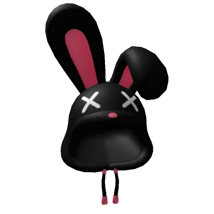 Plush Black Bunny Hoodie