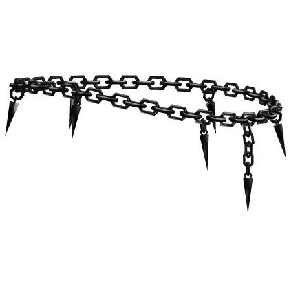 Black Iron Spiked Emo Chain Crown
