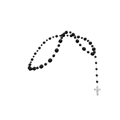 ୨୧: kawaii gothic rosary chains black & white