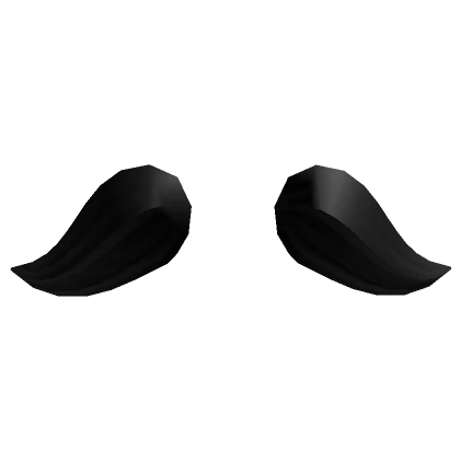 Black Droopy Ear-Shaped Hair Attachment