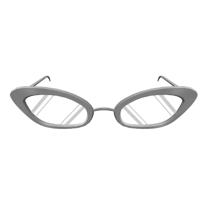 Silver Reflective Cat Eye Glasses