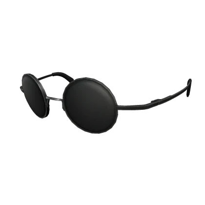 Low Black Round Frame Sunglasses