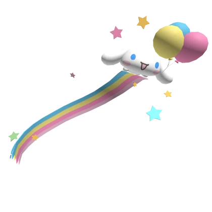Flying Cinnamoroll With Rainbow