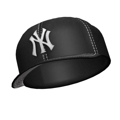 Black NY Tilted Fitted Cap