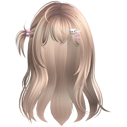 Kawaii Bunny Soft Hair + Hairclips (Platinium)