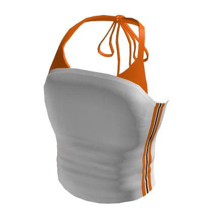 orange swimsuit with tube top