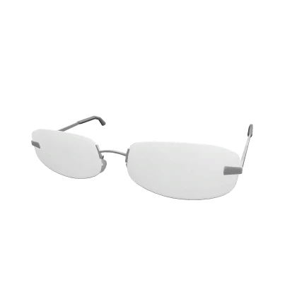 90's White Frameless Sunglasses