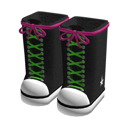 Scene / Emo Canvas Knee High Sneakers