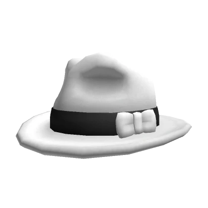 White Vintage Fedora