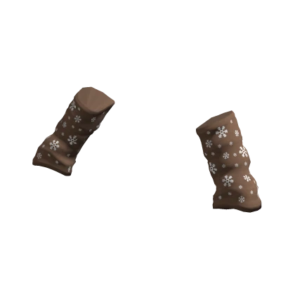 Snowflake Brown Arm Warmers