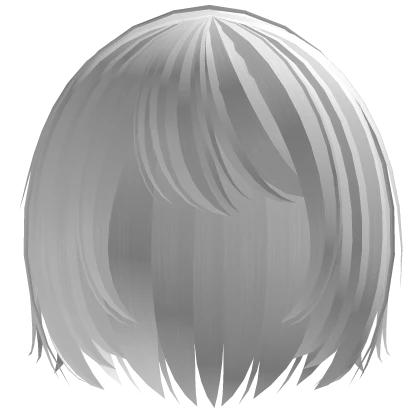 wispy emo anime bob short haircut white