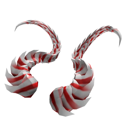 Candy Cane Dragonborn Horns