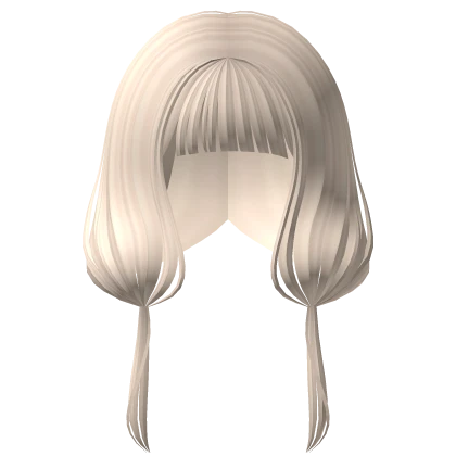 Cute Anime School Girl Loose Pigtails (Beige)