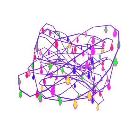 Neon Pop Tangled Christmas Lights [Color changing]