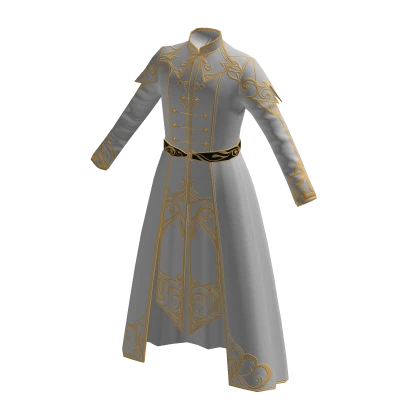 White and gold royal prince coat