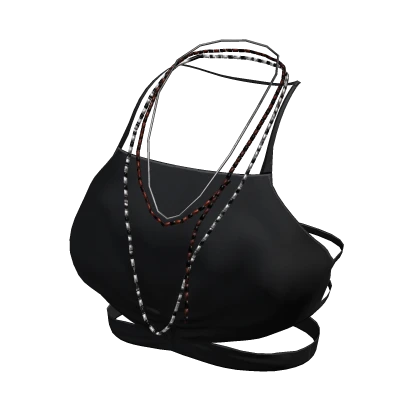 Black Tank Top & beads necklace - aespa