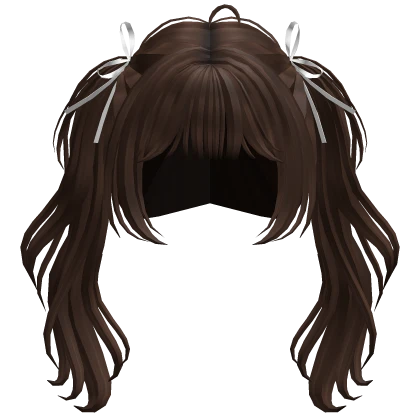Wavy Pigtails w/ Bangs (Brown)