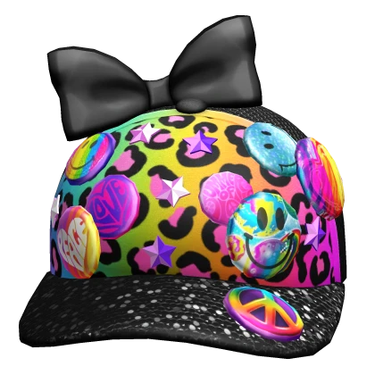 Harajuku Junk Cap Rainbow Leopard