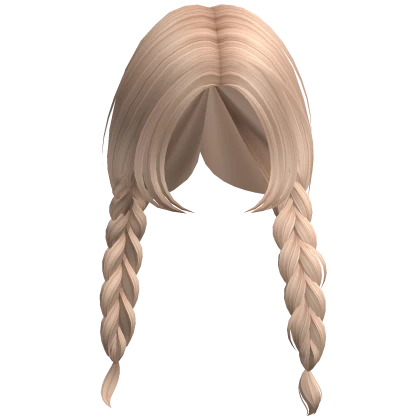Soft Long Messy Over the Shoulder Braids in Blonde