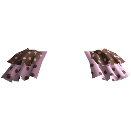 ♡ cute choco pink polka dot accent skirt ruffles