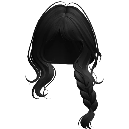 Black Wavy Braided Ponytail