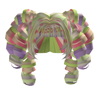 qt electric berry harajuku sweet curly pigtails