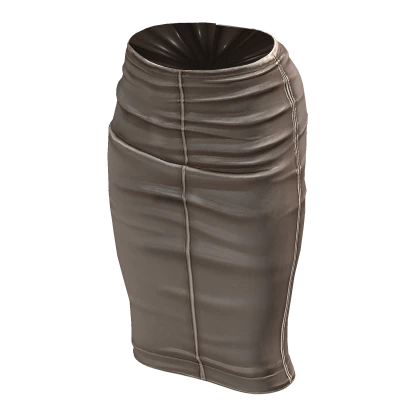 Leather Pencil Skirt (Tan)