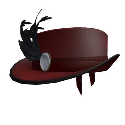 Victorian Lady Bowler Hat, Red