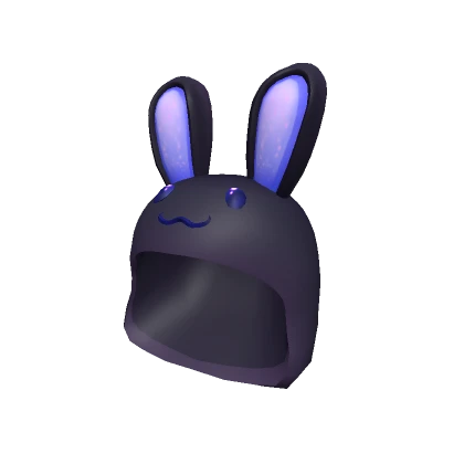 Kawaii Bunny Hood in Black/Purple