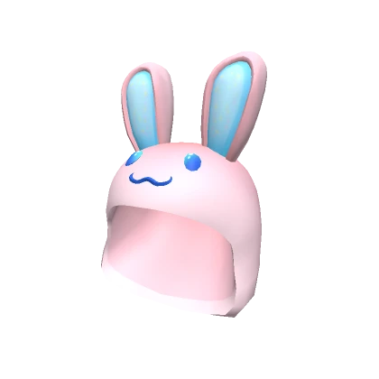 Kawaii Bunny Hood in Pink/Blue