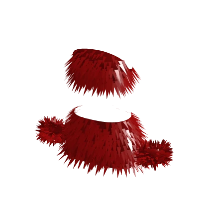 Red Fur Cheerleader Outfit