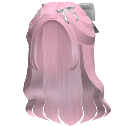 (🩷) Pink Kawaii w/ Black Ribbon Girl Hair Bangs