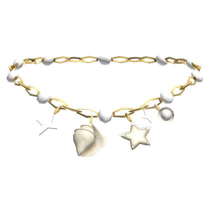 ♡ Summer Shell Charm Necklace (Gold)